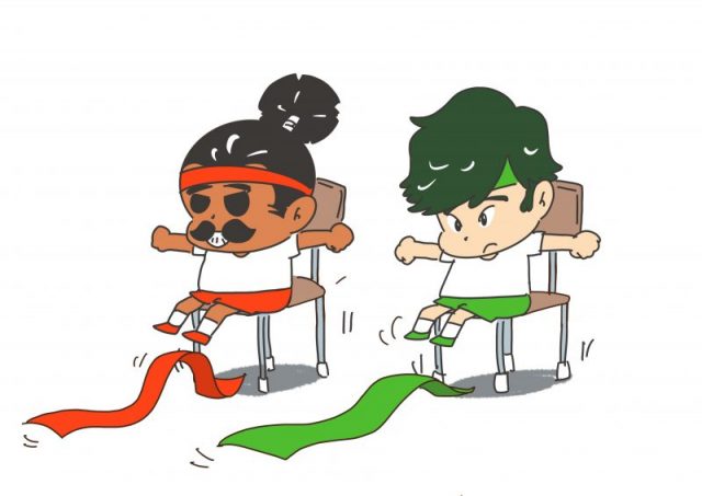座り徒競走