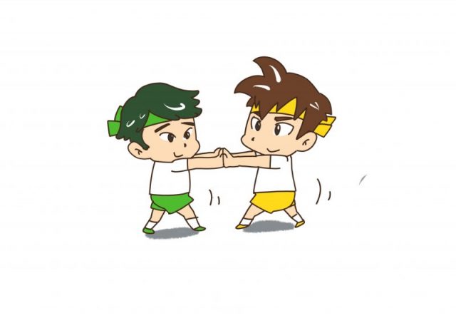 同じポーズで
