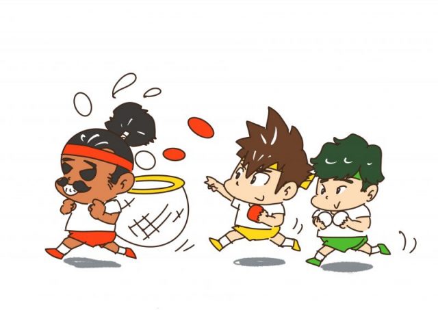 追いかけ玉入れ