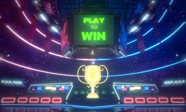 E-sport arena, 3d rendering illustration.